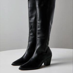 RACHEL COMEY Lahara Black Leather Boot Size 8